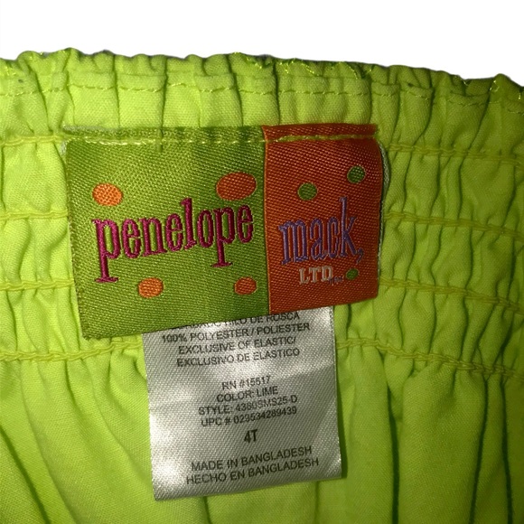 Penelope Mack Girls Bright Green Dress Size 4 - Picture 7 of 7